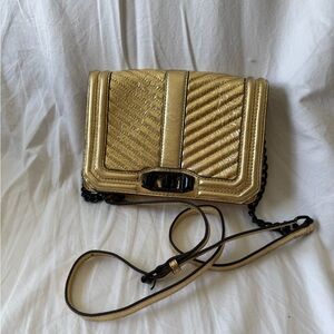 Rebecca Minkoff Gold Designer Crossbody Bag